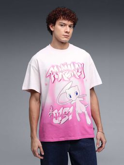 Puma - X Pokemon Mens Shiny Mew Oversized Basketball T-Shirt Pink