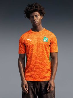 Puma - Fif Mens Moisture-Wicking Football Home Jersey Orange