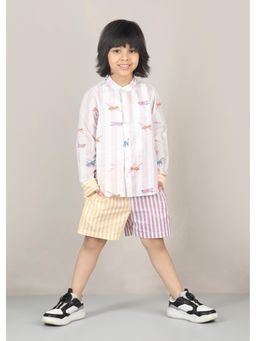 RATAN JAIPUR - Heli Cotton Shirt - Blue-Lavender