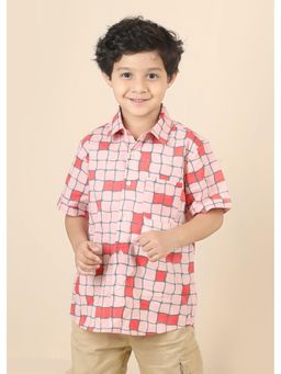 RATAN JAIPUR - Checks Cherry Cotton Shirt - Pink