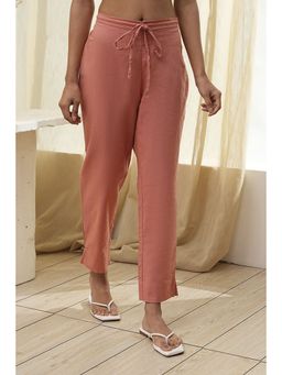 Biba - Women Peach Solid Pant