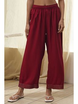Biba - Women Red Solid Palazzo