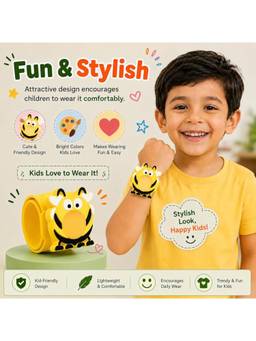 Safe-O-Kid - Cute Honey Bee Design Mosquito Repellent Slap Band (1-2 Years)