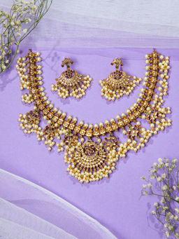 Niscka - Pearl Blossom 24K Gold-Plated Jewellery Set