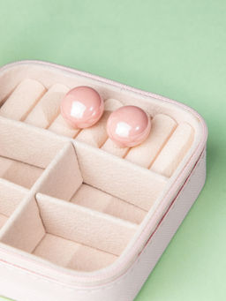 Niscka - Blush Pearl Glow Stud Earrings