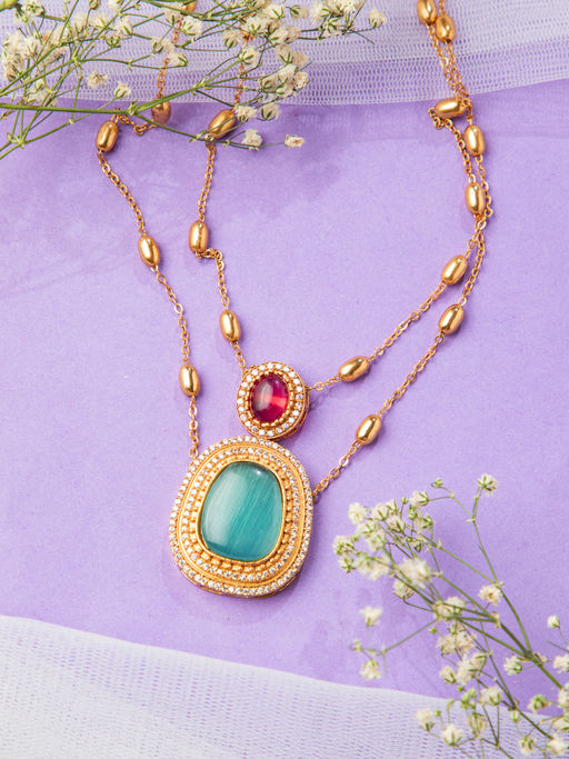 Niscka Double Layered Gold Plated Necklace
