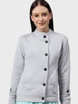 Campus Sutra - Grey Solid Jacket