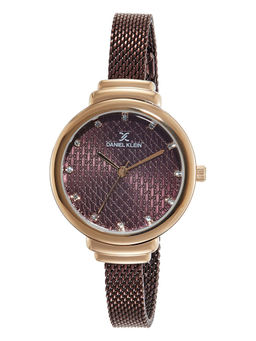 Daniel Klein - Analog Maroon Dial Women Watch- DK11797-6