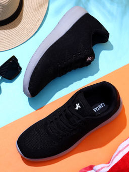 Cantabil - Men Black Solid Casual Sneakers