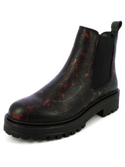 Alberto Torresi - Black Neon Print Leather Chelsea Boots