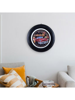 HomeTown - Route 66 Metal Car Wall Decor In Red