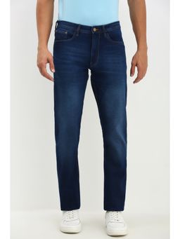 Allen Solly - Men Navy Regular Fit Dark Wash Jeans