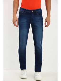 Allen Solly - Men Navy Skinny Fit Mid Wash Jeans