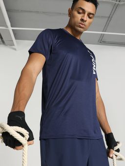 Puma - Fit Poly Logo Men Blue T-Shirt