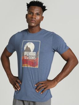 Puma - Printed Trail Men Blue T-Shirt