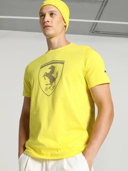 Puma - Ferrari Race Men Printed Yellow T-Shirt