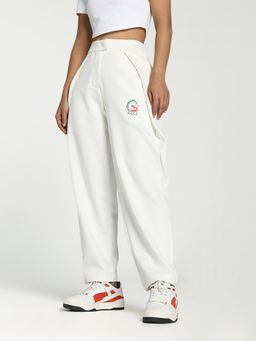 Puma - T7 Slouchy Women White Sweatpant