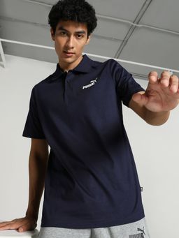 Puma - Essentials Jersey Polo Men Navy Blue T-Shirt