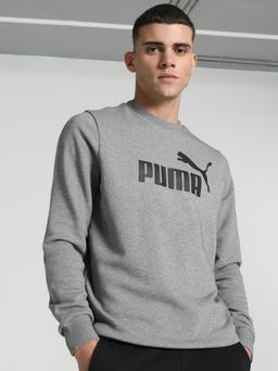 Puma - Essentials Big Logo Crew Men Grey Sweatshirt