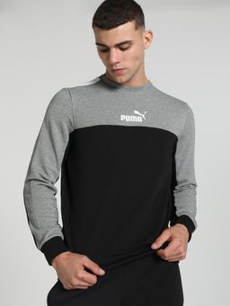 Puma - Essentials+ Block Crew Tr Men Black Sweatshirt