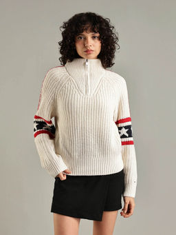 Tommy Hilfiger - Yellow Slim Fit Wool High-Neck Sweater