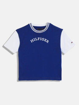 Tommy Hilfiger - Blue Boys Logo Relaxed Fit Cotton T-Shirt