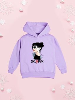 Nusyl - Girl Purple Girl Printed Hoodie