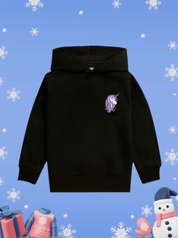 Nusyl - Girl Black I Believe In Unicorns Solid Hoodie