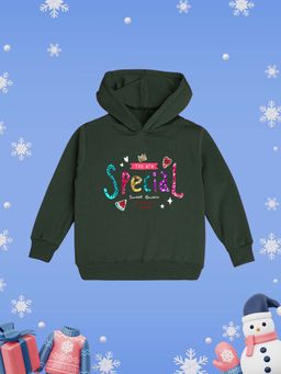 Nusyl - Girl Olive You Are Special Text Hoodie