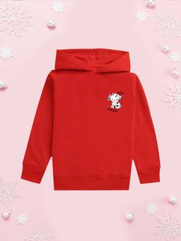 Nusyl - Girl Red Cute Cat and Happy Smile Text Hoodie