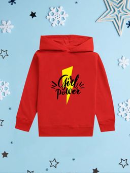 Nusyl - Girl Red Girl Power Printed Hoodie