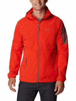 Columbia - Mens Orange Colour Polyester Tall Heights Hooded Softshell