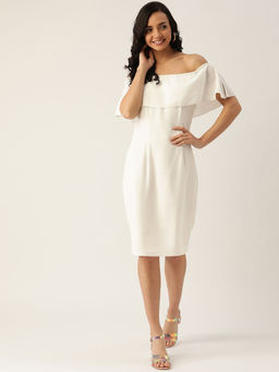 Dodo & Moa - Women Western Wear Dress White