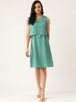Dodo & Moa - Women Western Wear Dress Green