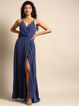 Dodo & Moa - Women Western Wear Dress Navy Blue