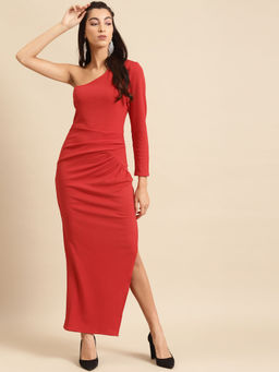 Dodo & Moa - Women Western Wear Dress Red