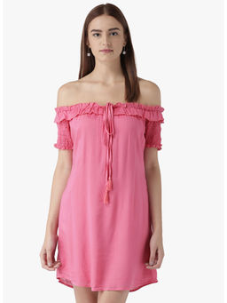 Dodo & Moa - Women Western Wear Dress Pink