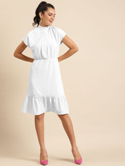 Dodo & Moa - Women Western Wear Dress White