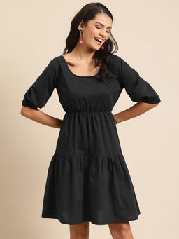 Dodo & Moa - Women Western Wear Dress Black