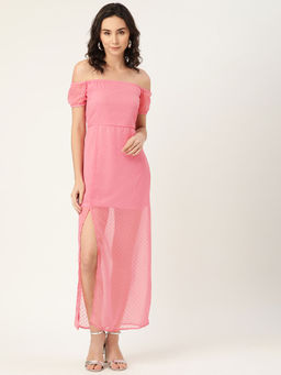 Dodo & Moa - Women Western Wear Dress Pink