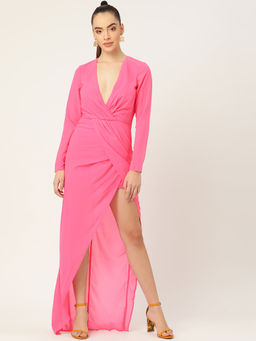 Dodo & Moa - Women Western Wear Dress Pink