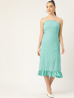 Dodo & Moa - Women Western Wear Dress Blue