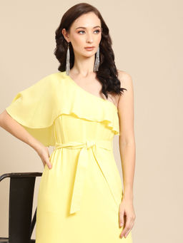 Dodo & Moa - Women Western Wear Dress Yellow