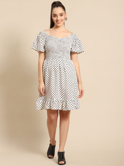 Dodo & Moa - Women Western Wear Dress White