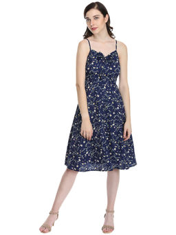 Dodo & Moa - Women Western Wear Dress Navy Blue