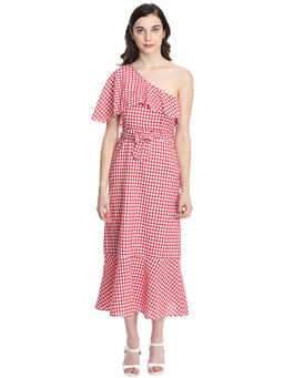 Dodo & Moa - Women Western Wear Dress Red