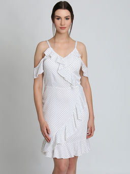 Dodo & Moa - Women Western Wear Dress White