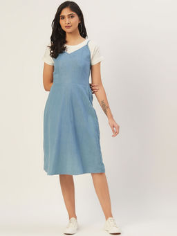 Dodo & Moa - Women Western Wear Dress Blue