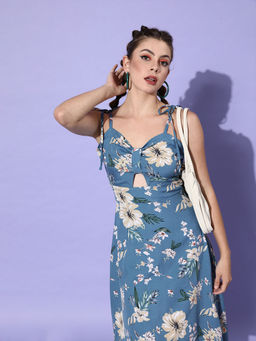 Dodo & Moa - Women Western Wear Dress Blue