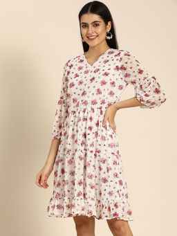 Dodo & Moa - Women Western Wear Dress White